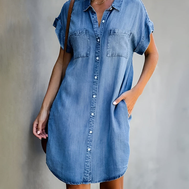Diane™ | Robe chemise décontractée à boutons