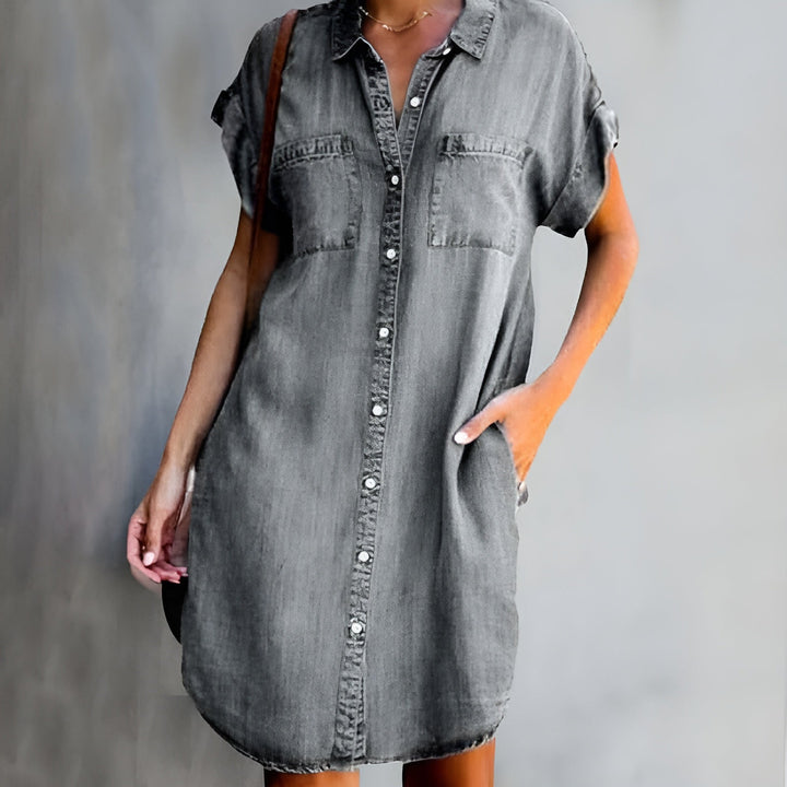 Diane™ | Robe chemise décontractée à boutons