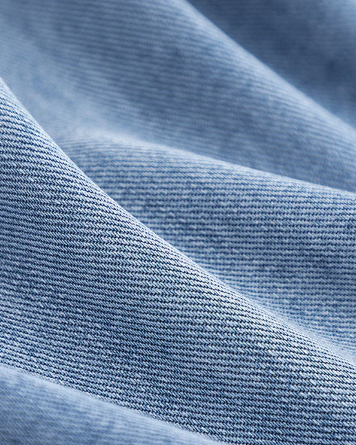 Marites - Manteau en denim et en cuir suédé