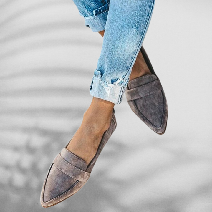 MALINA™ | Mocassins en daim à forme pointue