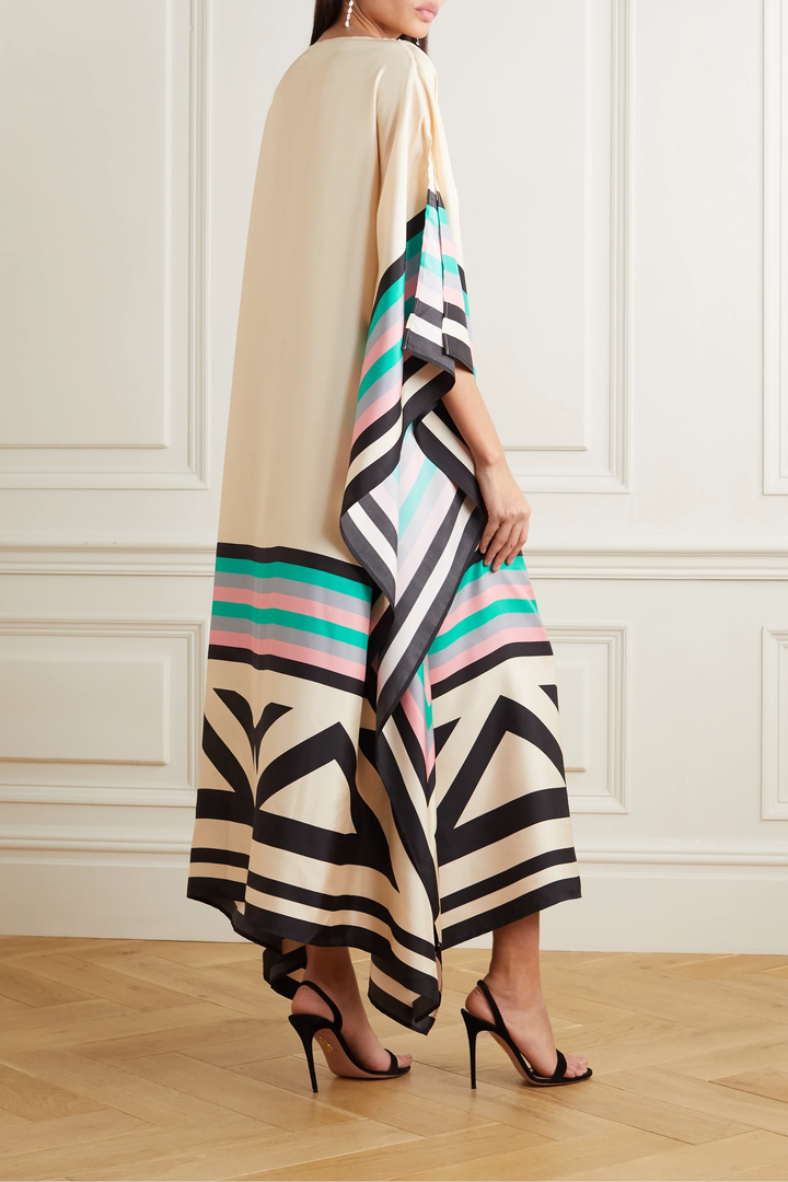 Iria | Caftan Élégant avec Imprimé Géométrique