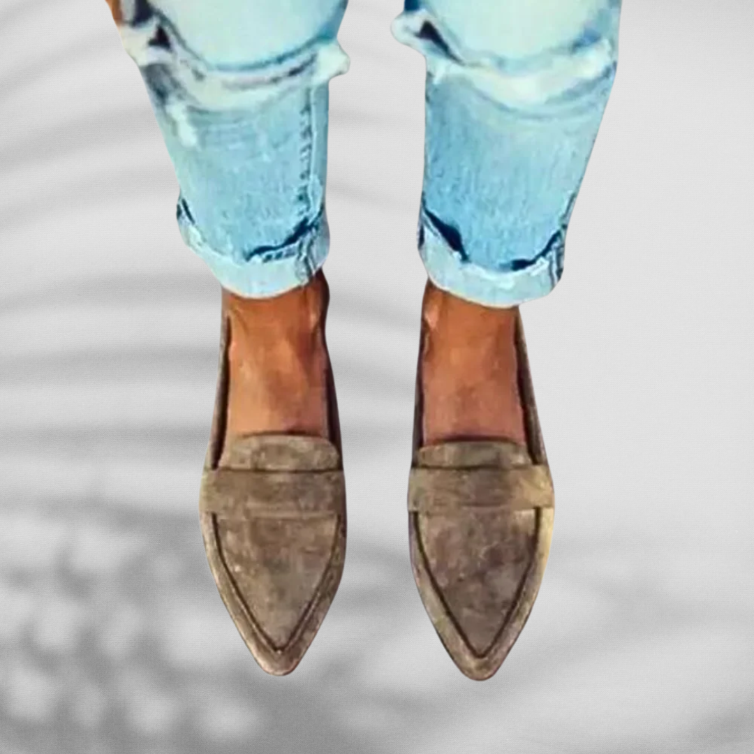MALINA™ | Mocassins en daim à forme pointue