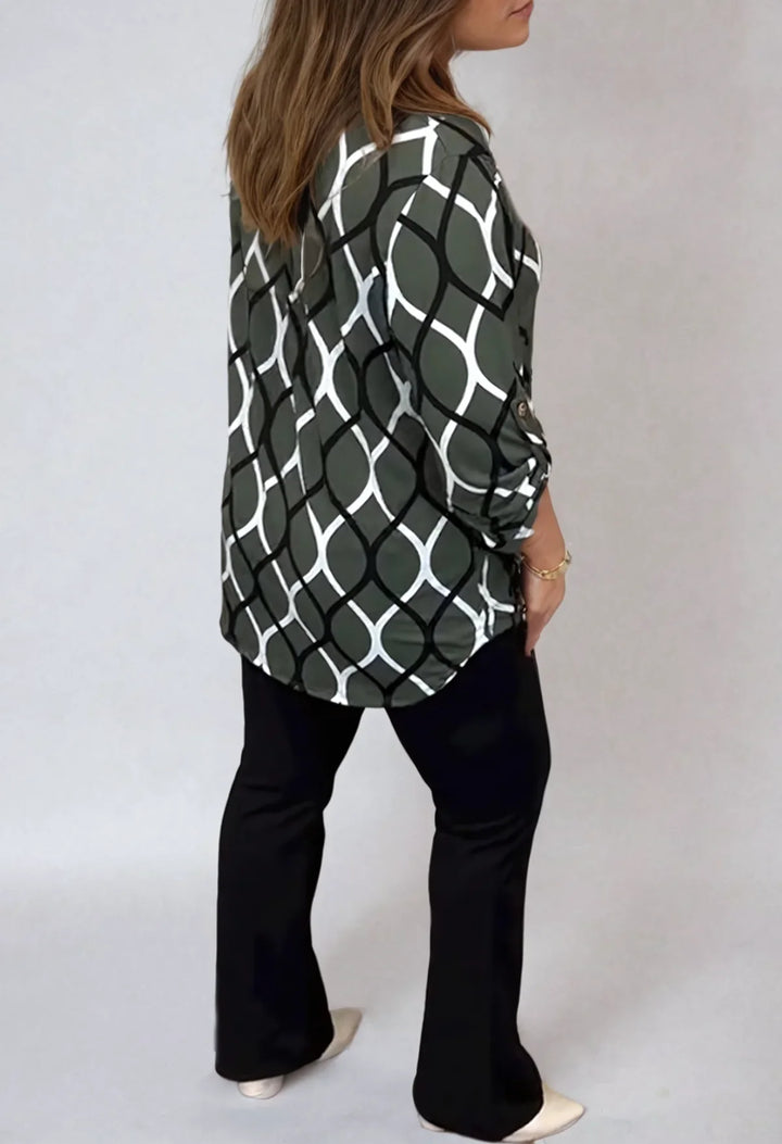 Jannita™ | Blouse Décontractée à Manches Longues avec Motif Élégant