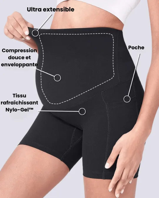 Short Grossesse Été – Frais, Doux, avec Poches !