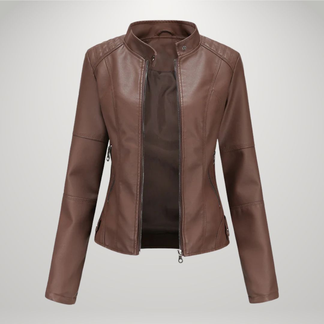 Veste en cuir décontractée Sophia™