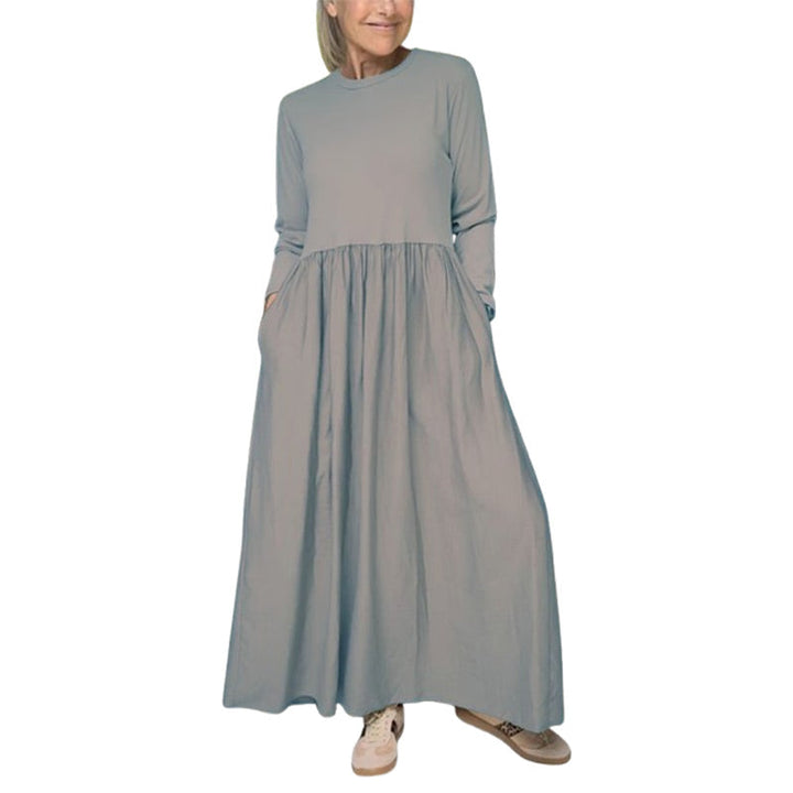 Béatrice | Robe Midi Tricotée à Manches Longues