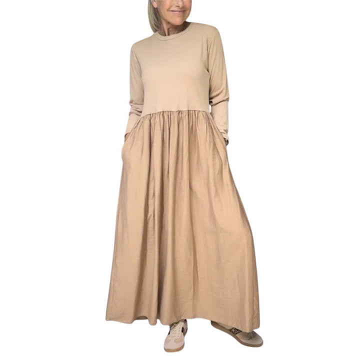 Béatrice | Robe Midi Tricotée à Manches Longues
