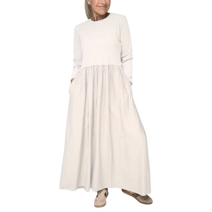 Béatrice | Robe Midi Tricotée à Manches Longues