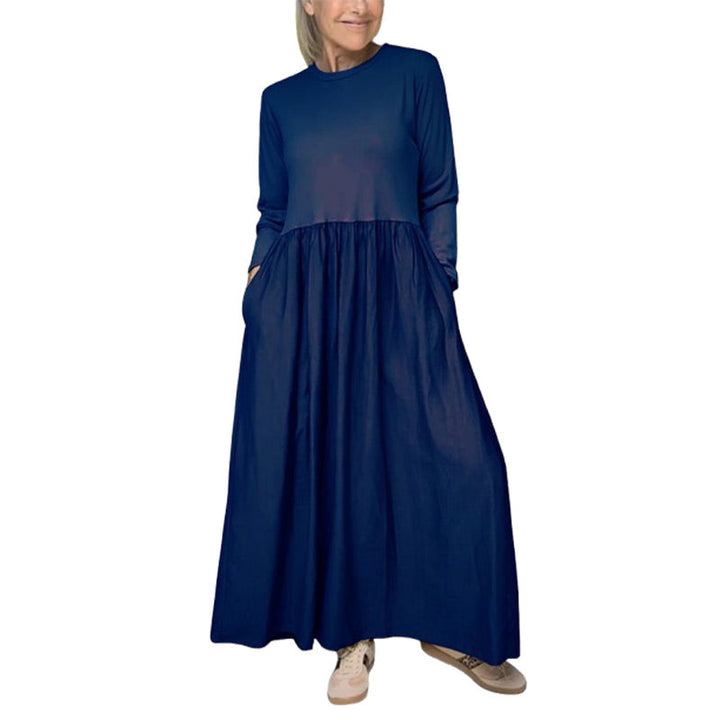 Béatrice | Robe Midi Tricotée à Manches Longues