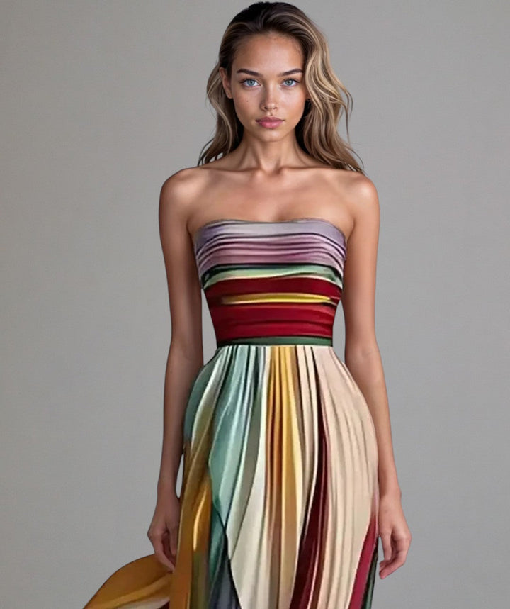 FLORA - ROBE SANS MANCHES COLORÉE